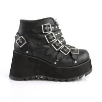 Sale SCENE-30 DemoniaCult Damen Plateau Stiefeletten Totenkopf Schnallen schwarz matt 39