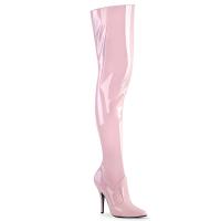 Sale SEDUCE-3010 Pleaser high heel thigh boot baby pink patent 45