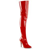 Sale SEDUCE-3010 Pleaser high heel thigh boot red patent 41