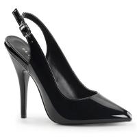 SEDUCE-317 Pleaser high heels sling back pump black patent