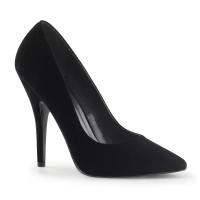 SEDUCE-420 sexy Pleaser high heels stiletto pumps black velvet
