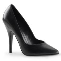 SEDUCE-420V sexy Pleaser high heels stiletto pumps v-cut black pu