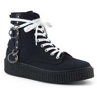 SNEEKER-256 DemoniaCult hohe Unisex Damen Herren Schuhe Sneaker schwarz Canvas