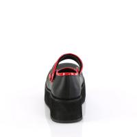 Sale SPRITE-01 DemoniaCult Damen Plateau Riemen Schuhe schwarz Lederoptik 40