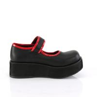Sale SPRITE-01 DemoniaCult Damen Plateau Riemen Schuhe schwarz Lederoptik 40