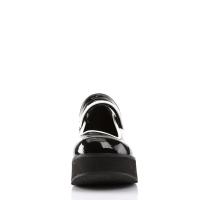 Sale SPRITE-01 DemoniaCult gothic punk lolita mary jane pump shoes black white patent 37