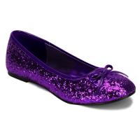 STAR-16G Funtasma günstiger Damen Disco Ballerina Lack Schleife lila Glitter