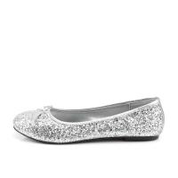 Sale STAR-16G Funtasma Damen Disco Ballerina Lack Schleife silber Glitter 41