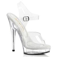 SULTRY-608 Fabulicious vegane Damen High Heels transparente Plateausandaletten