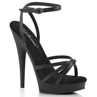SULTRY-638 Fabulicious platform knotted strap sandal gel insole black matte