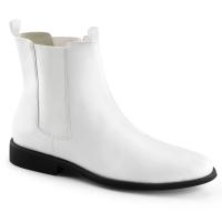 Sale TROOPER-12 Funtasma mens flat heel pull-on ankle boot white mattte L