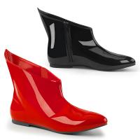VAIL-152HQ Funtasma pointed toe dual colored flat left-black right-red patent