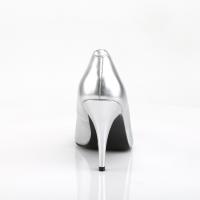 Sale VANITY-420 Pleaser high heels classic pump silver vegan leather 40