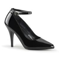 VANITY-431 chice Pleaser Damen High-Heels Pumps schwarz Lack mit Fesselriemchen