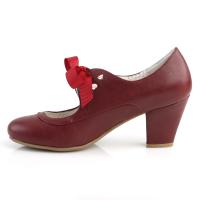 Sale WIGGLE-32 Pin Up Couture Mary Jane Damen Pumps Herz Cutouts burgund Lederoptik 40