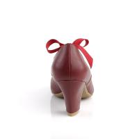 Sale WIGGLE-32 Pin Up Couture Mary Jane Damen Pumps Herz Cutouts burgund Lederoptik 40