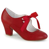 Sale WIGGLE-32 Pin Up Couture Mary Jane Damen Pumps Herz Cutouts rot Lederoptik 41