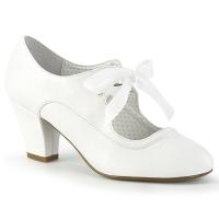 Sale WIGGLE-32 Pin Up Couture veganer Mary Jane Damen Pumps Herz Cutouts weiss Lederoptik 41