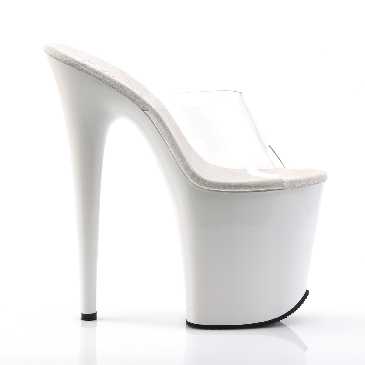 plateau high heels transparent