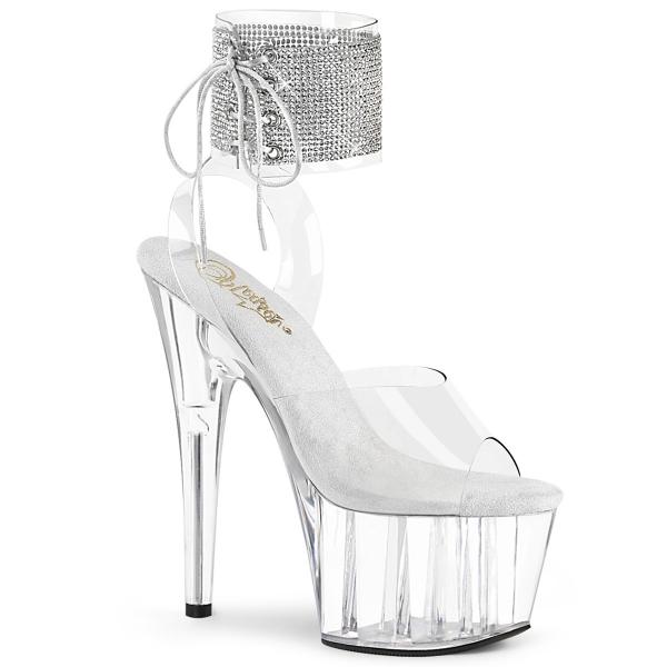 Sale ADORE-791-2RS Pleaser Damen High Heels Sandaletten Strass klar Größe 40