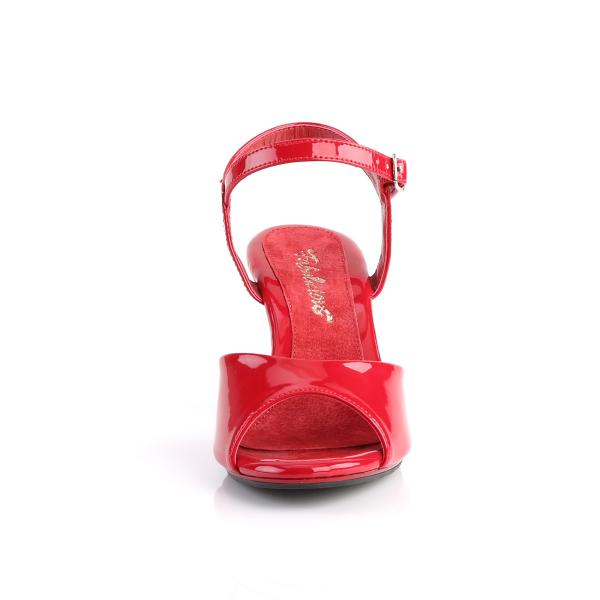 Sale BELLE-309 elegante Fabulicious Damen Sandaletten rot Lack Lederinnensohle 35