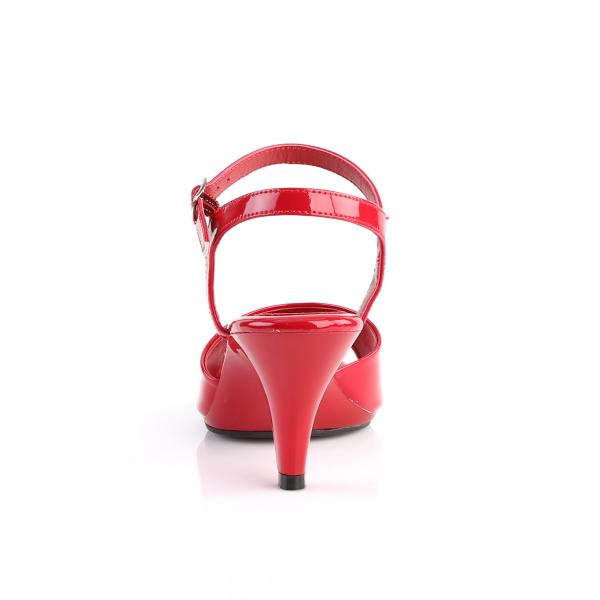Sale BELLE-309 elegante Fabulicious Damen Sandaletten rot Lack Lederinnensohle 35