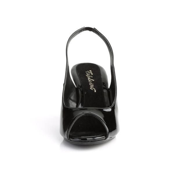 Sale BELLE-368 Fabulicious Damen Peep Toe Slingback Pumps schwarz Lack 36