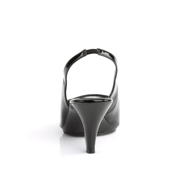 Sale BELLE-368 Fabulicious Damen Peep Toe Slingback Pumps schwarz Lack 36