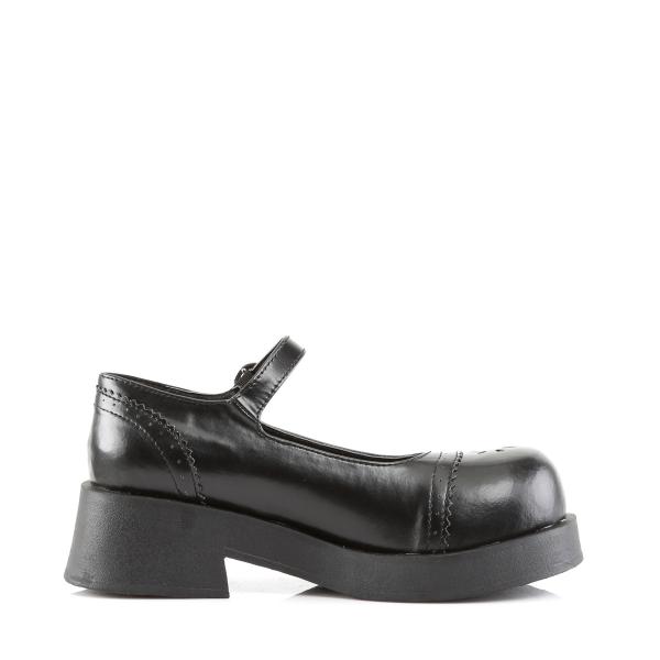 Sale CRUX-07 DemoniaCult Damen Gothic Schuhe schwarz Lederoptik Lochreihenmuster 38