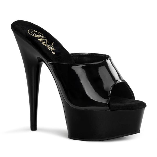 Sale DELIGHT-601 Pleaser High Heels platform slide black patent 38