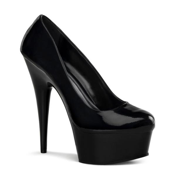 Sale DELIGHT-685 Pleaser Damen Stilettoabsatz High-Heels Plateaupumps schwarz Lack 38