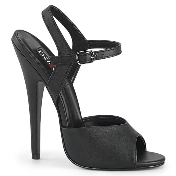 Sale DOMINA-109 Devious Damen High Heels Sandaletten schwarz Übergröße 46