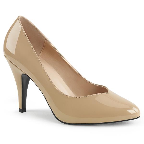 DREAM-420 bequeme Pleaser Pink Label Damen High-Heels Pumps creme Lack
