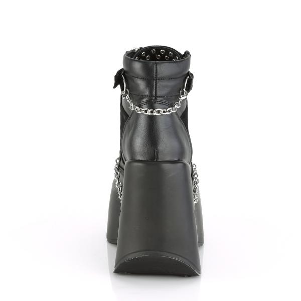 Sale DYNAMITE-101 Demonia Plateau Stiefeletten Ketten O-Ring schwarz Lederlook Microfaser 36