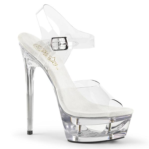 Auktion ECLIPSE-608 Pleaser sexy Damen High Heels transparente Cut-Out Plateausandaletten 41