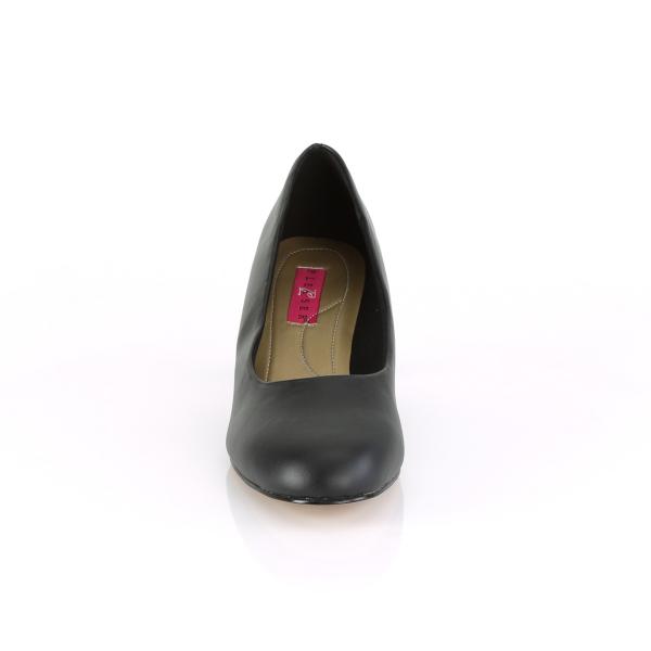 Sale FEFE-01 Pleaser Damen Pumps atmungsaktive Trikotsohle schwarz Lederlook 42