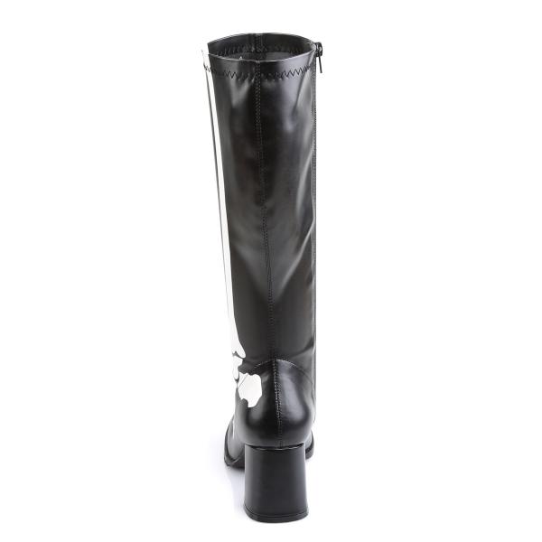 GOGO-300XRAY Funtasma Damen Stretchstiefel Boots schwarz matt weiß Röntgenprint