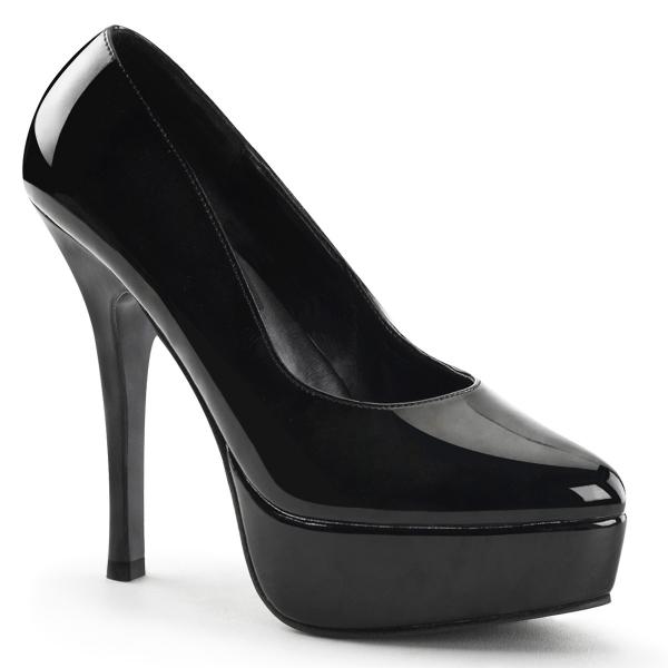 Sale INDULGE-520 Devious Damen High-Heels Plateaupumps schwarz Lack 41
