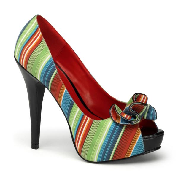 LOLITA-12 Pin Up Couture Damen High Heels Peep Toe Plateaupumps serape Muster