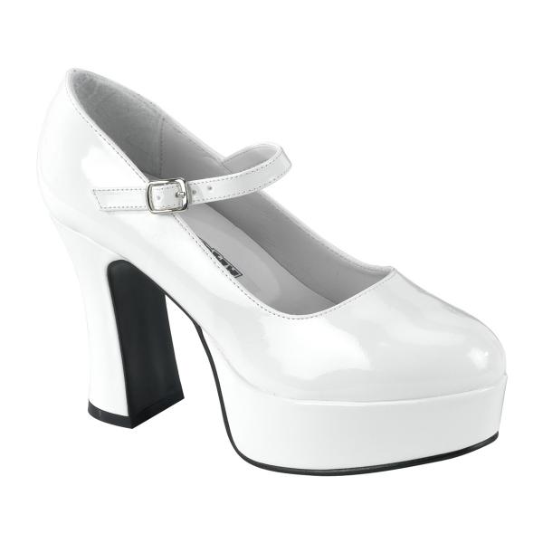 Sale MARYJANE-50 Funtasma High-Heels Plateau Riemchenpumps weiß Lack Gr 36