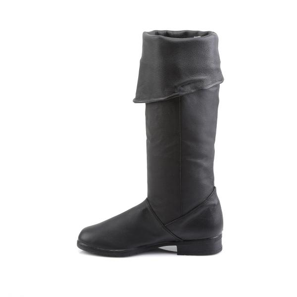 MAVERICK-8812 Funtasma Männer Herren Stiefel schwarz Echt Leder Piraten Glockenschaft 42