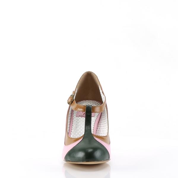 Sale PEACH-03 Pin Up Couture Damen Riemchen Pumps Multi Color babypink Größe 36