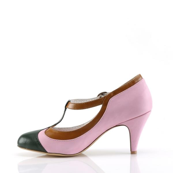 Sale PEACH-03 Pin Up Couture Damen Riemchen Pumps Multi Color babypink Größe 36
