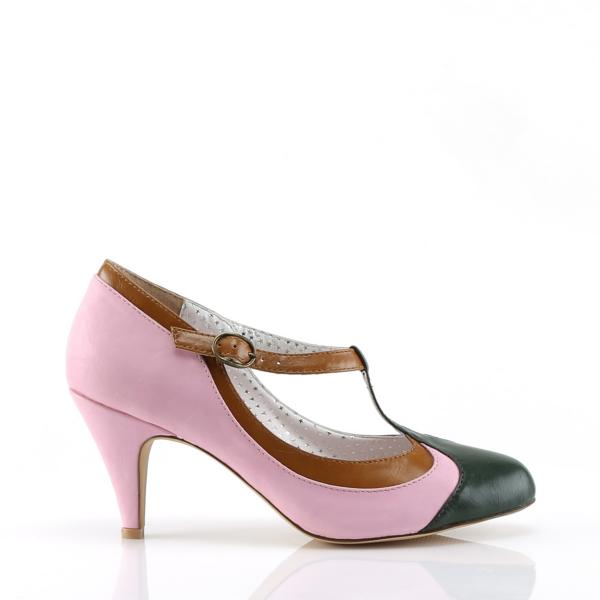 Sale PEACH-03 Pin Up Couture Damen Riemchen Pumps Multi Color babypink Größe 36