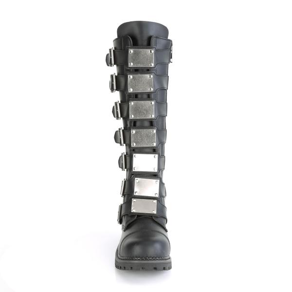 Sale RIOT-21MP DemoniaCult vegan unisex men women steel toe knee boot black matte 40