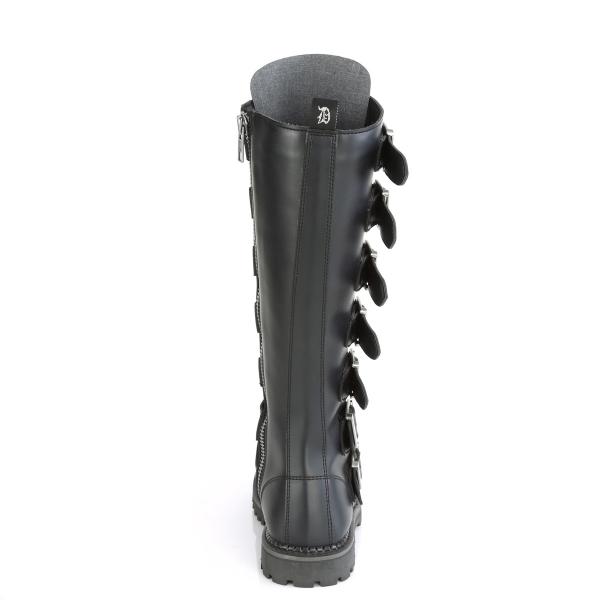 Sale RIOT-21MP DemoniaCult vegan unisex men women steel toe knee boot black matte 40