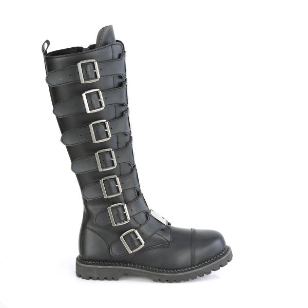 Sale RIOT-21MP DemoniaCult vegan unisex men women steel toe knee boot black matte 40