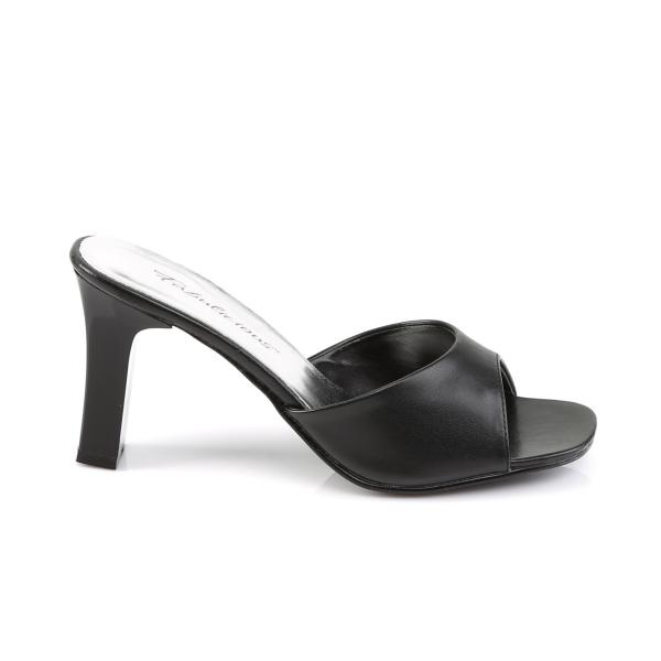 Sale ROMANCE-301-2 Fabulicious Damen Pantoletten schwarz matt mit rechteckigen Absatz 36