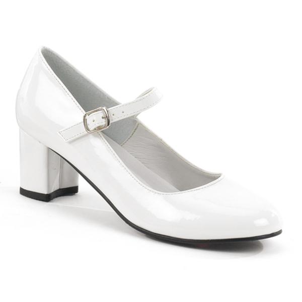 SCHOOLGIRL-50 Funtasma Mary Jane retro shoes white patent
