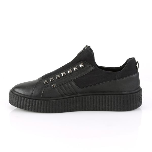 Sale SNEEKER-125 DemoniaCult Damen Schuhe Sneaker schwarz Canvas Lederlook 37